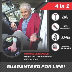 img 3 attached to 🚗 The Original Emson Car Cane: All-in-One Auto Assist Handle with LED Flashlight, Seatbelt Cutter, and Window Breaker – Batteries Included