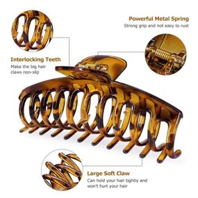img 2 attached to 7 шт. заколок для волос - 4,3" и 5,1" Антискользящие, модные большие заколки для волос для женщин и девочек - большие, очень крепкие для толстых и тонких волос.