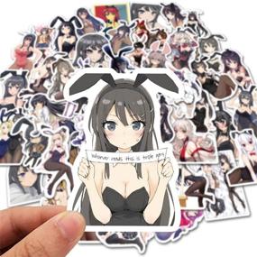 img 3 attached to Bunny Girl Anime Stickers: Sexy Laptop Decals for Adults - Cute Lady&amp;Loli Designs for Water Bottles, Travel Cases, Cars, and More!