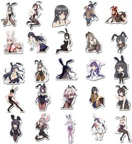 img 1 attached to Bunny Girl Anime Stickers: Sexy Laptop Decals for Adults - Cute Lady&amp;Loli Designs for Water Bottles, Travel Cases, Cars, and More!