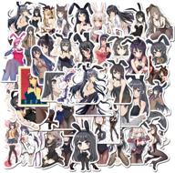 bunny girl anime stickers: sexy laptop decals for adults - cute lady&amp;loli designs for water bottles, travel cases, cars, and more! logo