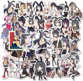 img 4 attached to Bunny Girl Anime Stickers: Sexy Laptop Decals for Adults - Cute Lady&amp;Loli Designs for Water Bottles, Travel Cases, Cars, and More!