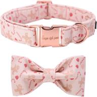 🐾 stylish dog collar with unique paws design, pet collar with bow tie - perfect gift for girl or boy dogs, adjustable collar for dogs of all sizes logo