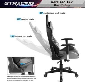 img 2 attached to 🎮 Enhance Your Gaming Experience with the GTRACING Gaming Chair - Gray