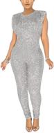 🌟 shimmer and shine with thlai sparkling sleeveless metallic jumpsuits for women logo