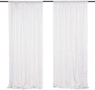 🎉 enhance your celebration with the stunning sequin curtains 2 pieces white 2ftx8ft sequin photo backdrop birth party sequin backdrop curtain logo