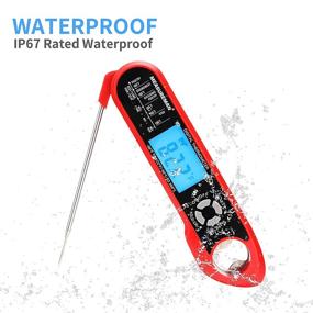 img 1 attached to MEASUREMAN Digital Meat-Thermometer: Instant-Read Food Temperature Probe for Precise Kitchen Cooking, Grill, BBQ & Candy - Waterproof, Magnet Calibration & Oven Safe