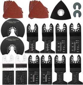 img 4 attached to 🔧 Premium 23 PCS Metal Wood Oscillating Multitool Saw Blades for Porter Cable, Black & Decker, Craftsman, Ridgid, Ryobi, Milwaukee, Dewalt, Rockwell Chicago, and More