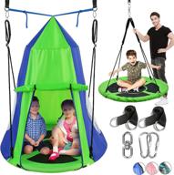 fun and safe serenelife kids hanging saucer swing: unleash your child's joy logo
