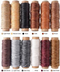 img 1 attached to 🧵 FEPITO Colors Leather Thread Sewing: High-Quality Threads for Superior Leathercraft Projects