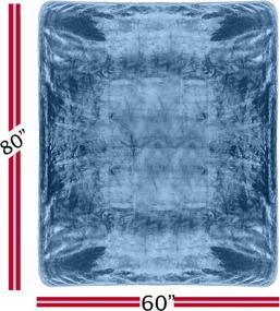 img 2 attached to 🔵 Plush 15lb Weighted Blanket: Soft, Large 60"x80" Size for Ultimate Comfort, with Machine-Washable Ultra-Soft Cover in Blue