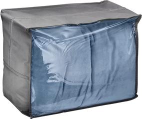 img 3 attached to 🔵 Plush 15lb Weighted Blanket: Soft, Large 60"x80" Size for Ultimate Comfort, with Machine-Washable Ultra-Soft Cover in Blue