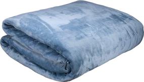 img 4 attached to 🔵 Plush 15lb Weighted Blanket: Soft, Large 60"x80" Size for Ultimate Comfort, with Machine-Washable Ultra-Soft Cover in Blue