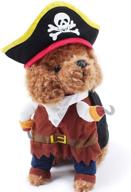 🏴 topsung cool caribbean pirate pet costume: perfect for small to medium dogs and cats this halloween logo