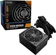 evga 510 bp, 80 plus bronze certified 500w + 10w, 3-year warranty, power supply model 100-bp-0510-k1 logo