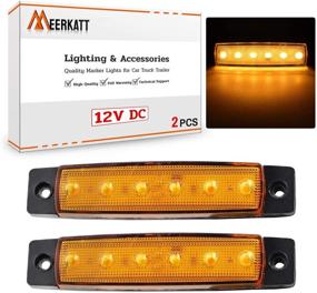 img 3 attached to 🚨 Meerkatt 2X 3.8 Inch Amber 12V LED Front Side Marker Lights for Trucks, Trailers, Boats, RVs, and More