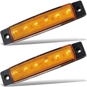 img 4 attached to 🚨 Meerkatt 2X 3.8 Inch Amber 12V LED Front Side Marker Lights for Trucks, Trailers, Boats, RVs, and More