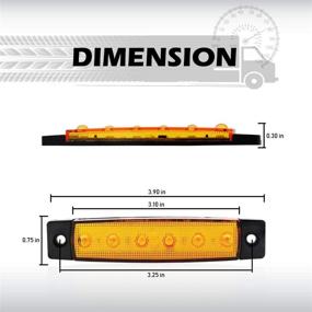 img 2 attached to 🚨 Meerkatt 2X 3.8 Inch Amber 12V LED Front Side Marker Lights for Trucks, Trailers, Boats, RVs, and More