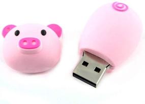 img 3 attached to 🐷 16ГБ USB 2.0 милый розовый поросенок флэш-накопитель - новинка дизайна, мультяшная память, USB-накопитель для хранения данных, переносной носитель, флэшка - идеальный подарок