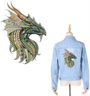 watercolor chinese dragon iron on patches for clothes - diy decal appliques with heat transfer 🐉 vinyl – folk-custom style thermal transfer sticker – waterproof & washable – perfect for t-shirts and jackets logo