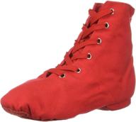 danzcue women's canvas jazz boot shoes with lace-up design logo