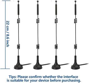 img 3 attached to Bingfu Dual Band WiFi 2.4GHz 5GHz 5.8GHz 9dBi Magnetic Base MIMO RP-SMA Male Antenna 4-Pack - Ideal for WiFi Routers, Wireless Network Cards, USB Adapters, Security IP Cameras