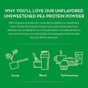 img 1 attached to 🌱 Green Thumb Foods - Unflavored & Unsweetened Pea Protein Powder - Plant Based, Non-GMO, Keto-Friendly, Vegan - 30 Servings