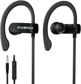 img 4 attached to 🎧 FIXSCAD Y171 Sports Earbuds: Wired Microphone & Over Ear Hook for iPhone, Samsung – Ideal for Exercise & Running