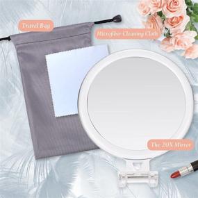 img 3 attached to 🔍 Ultimate Precision: 20X Magnifying Mirror for Flawless Makeup, Tweezing, and Skincare