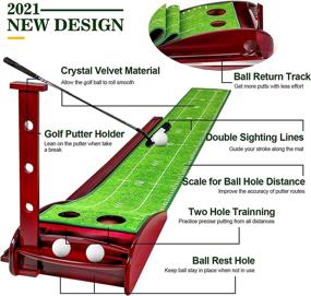 img 3 attached to 🏌️ Improve Your Golf Game with FULLOVE Golf Putting Mat and Putter Combo - The Ultimate Golf Training Equipment for Indoor and Outdoor Use