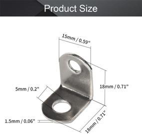 img 3 attached to MroMax Stainless Steel Corner Bracket Industrial Hardware