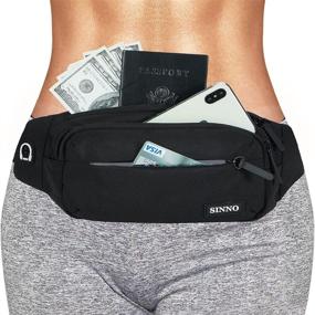 img 3 attached to 👜 SINNO Black Mens Fanny Packs: Fashionable, Waterproof, and Versatile - Perfect for Running, Workouts, Travel, and more!