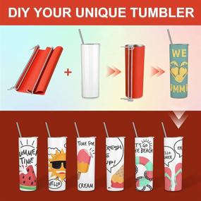 img 1 attached to 20 oz Sublimation Silicone Tumbler Wrap Set - 2 Pieces, 🥤 3D Sublimation Silicone Mug Wrap for Heat Press Printing, Cup Fixture, Mug Clamps