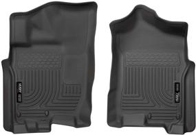 img 4 attached to 🏞️ Husky Liners 13601: Weatherbeater Front Floor Mats for Nissan Titan XD and Titan Crew Cab - Black (2016-2020)