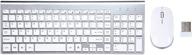 🖥️ origintech wireless keyboard and mouse combo - full size usb ergonomic silent set for windows/mac pc & laptop (silver/white) logo