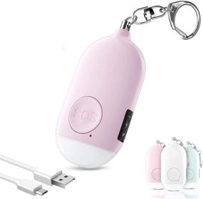 img 4 attached to 🚨 Safesound Personal Alarm Siren Song Pack - 130dB Rechargeable Self Defense Alarm Keychain with Emergency LED Flashlight - Security Protection Devices for Women, Girls, Kids, and Elderly