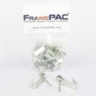 🖼️ pack of 25 framepac wall hook picture hangers - single nail design [nails included] - supportive for picture frames and mirrors up to 50 lbs logo