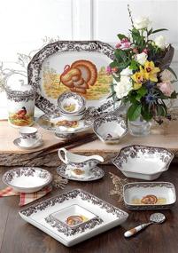 img 1 attached to Слотированная тарелка Spode Woodland Cranberry 1606364