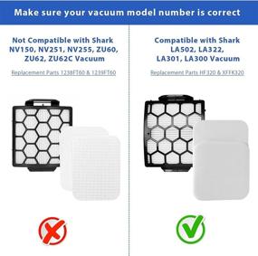 img 3 attached to 🔍 LANROON LA502 Rotator Lift-Away ADV Filters Kit: Compatible with Shark LA300, LA301, LA322, LA502 - 2 HEPA filters, 4 Foam filters - Replacement Part# KFFK320 & XHF320