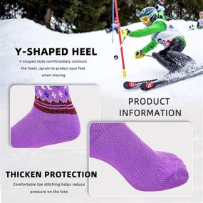 img 2 attached to ❄️ Kalakids Ski Socks: Winter Warm Snowboard Thermal Socks for Kids: 1-Pack / 3-Pack for Boys & Girls (4-13 Years XS/S)