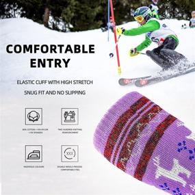 img 3 attached to ❄️ Kalakids Ski Socks: Winter Warm Snowboard Thermal Socks for Kids: 1-Pack / 3-Pack for Boys & Girls (4-13 Years XS/S)