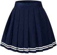 👗 stylish waisted pleated tennis stripes girls' clothing: beautifulfashionlife skirts & skorts logo