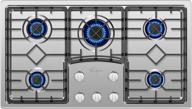🔥 empava 36-inch gas stove cooktop: 5 italy sabaf sealed burners, ng/lpg convertible, stainless steel logo