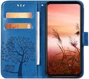 img 2 attached to IKASEFU Compatible With Samsung Galaxy A51 Case Pu Leather Wallet Strap Case Card Slots Shockproof Magnetic Kickstand Slim Fit Folio Flip Book Cute Emboss Cover Protective Bumper Case Kitchen & Dining