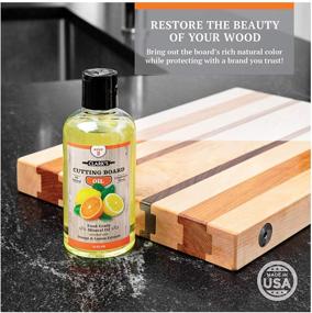 img 2 attached to 🍊 CLARK'S Cutting Board Oil (12oz) - Enriched with Lemon & Orange Oils, Food Grade Mineral Oil - Butcher Block Oil & Conditioner