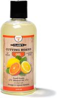🍊 clark's cutting board oil (12oz) - enriched with lemon & orange oils, food grade mineral oil - butcher block oil & conditioner logo