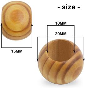 img 3 attached to 100 Pieces of 20mm Diameter Round Natural Wooden Beads with Large Hole - Perfect for DIY Handmade Decorations and Crafts