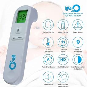 img 3 attached to 🌡️ Digital Non-Contact Infrared Thermometer for Babies, Kids, Adults - Fahrenheit & Celsius Reading, Touchless Forehead & Object Detection, Fever Alarm, Silent Mode
