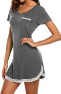 ekouaer womens sleeve sleepwear nightgown women's clothing for lingerie, sleep & lounge logo