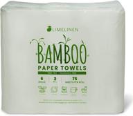 environmentally-friendly and soft limelinen bamboo paper towels - 6 rolls with 75 sheets each logo